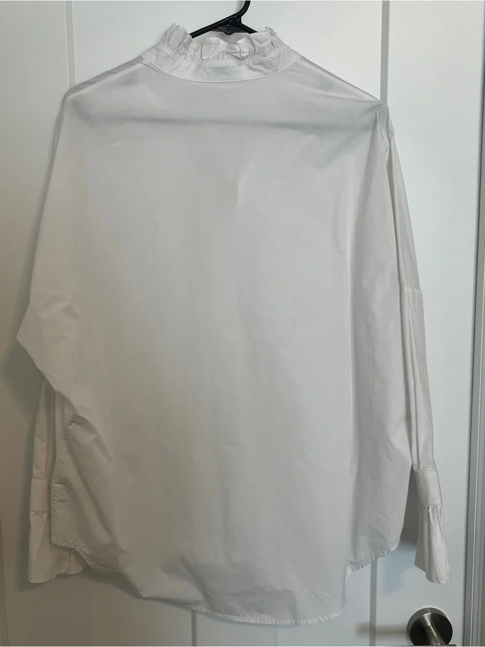 Alex Mill White Ruffle-Collar Shirt size medium - Picture 3 of 3